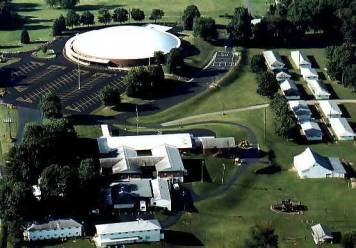 arial view of camp grounds